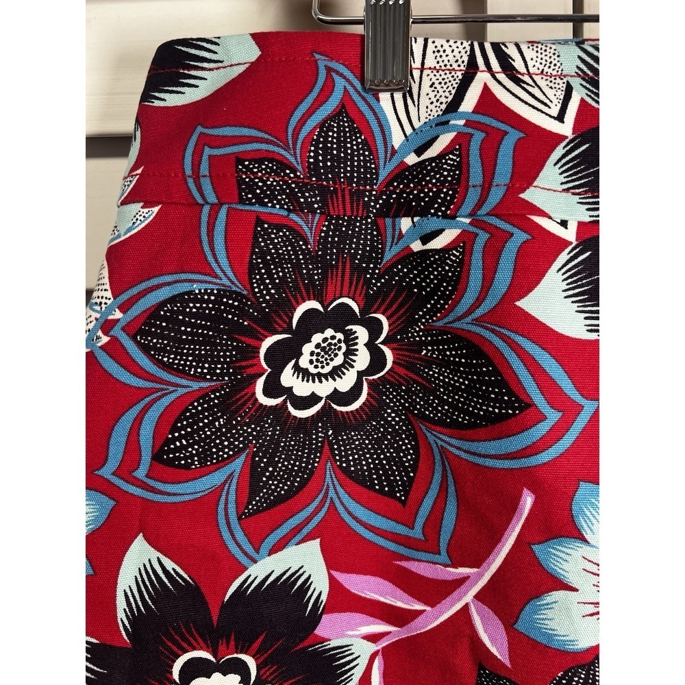 Talbots Floral A-Line Cotton Mini Skirt Career Office Women's Size 16 - Picture 3 of 8